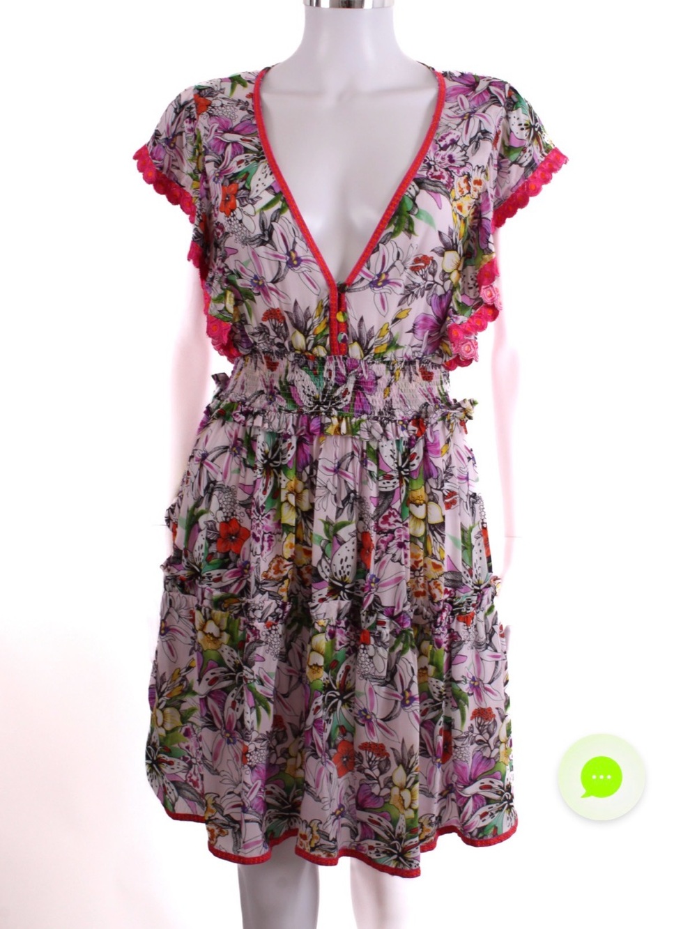 TAJ by Sabrina Crippa Floral Dress Size XL NWT